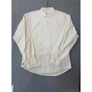 Perry Ellis Portfolio Tuxedo Dress Shirt White Men’s Size Large